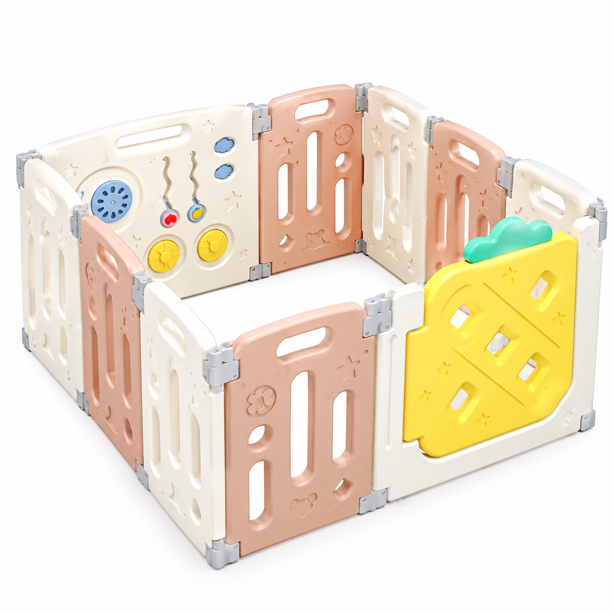 PLAYYARD LITTLE GIGGLES FRUIT PLAYPEN PINK